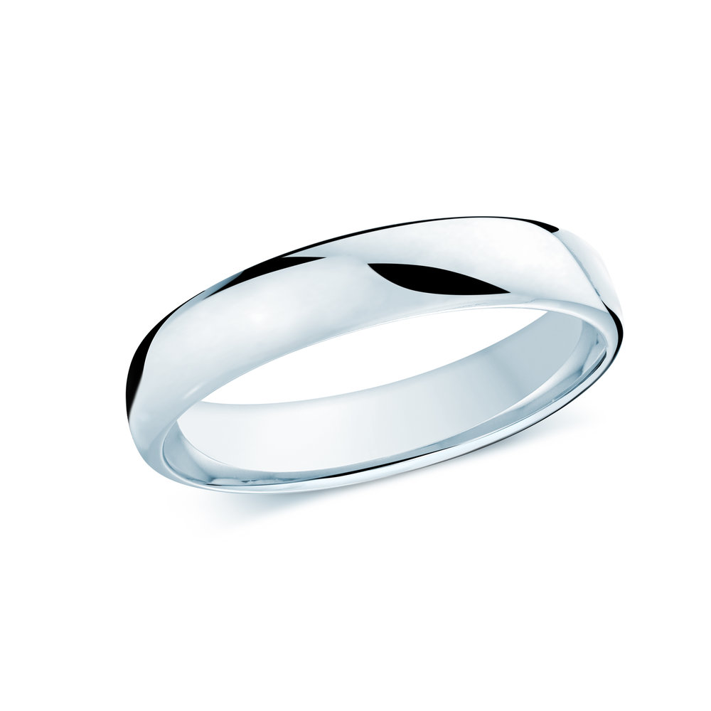 White Gold Men's Ring Size 4mm (J-308-04WG)