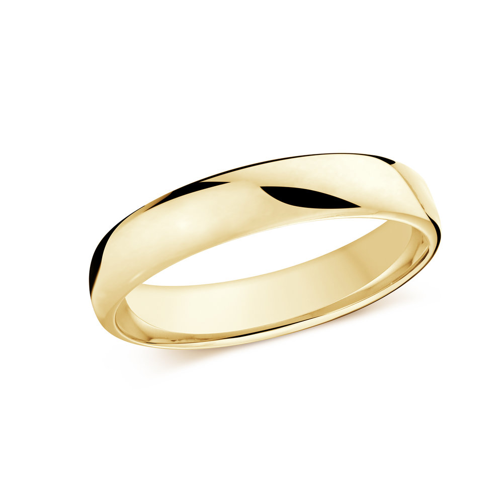 Yellow Gold Men's Ring Size 4mm (J-308-04YG)