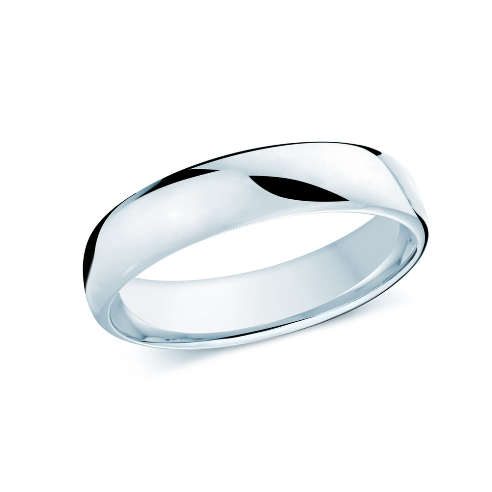 White Gold Men's Ring Size 5mm (J-308-05WG)