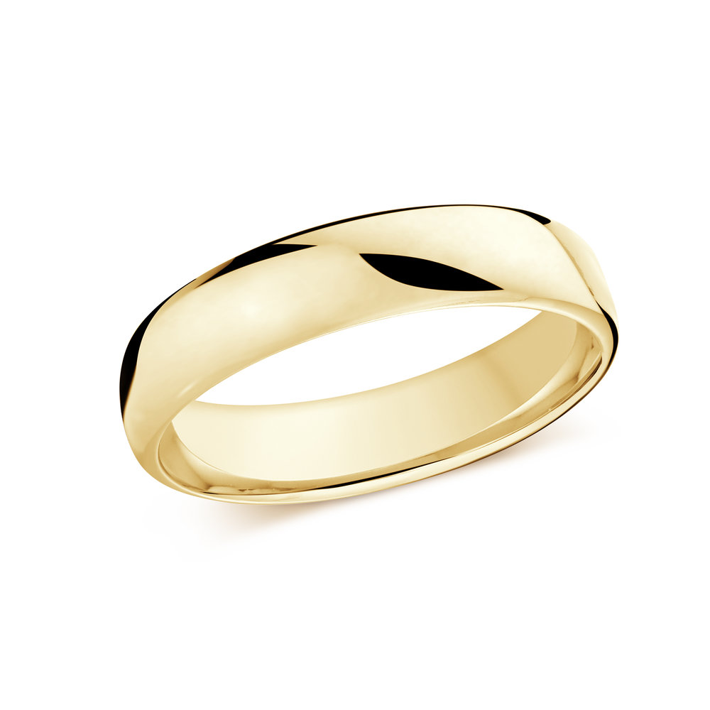 Yellow Gold Men's Ring Size 5mm (J-308-05YG)
