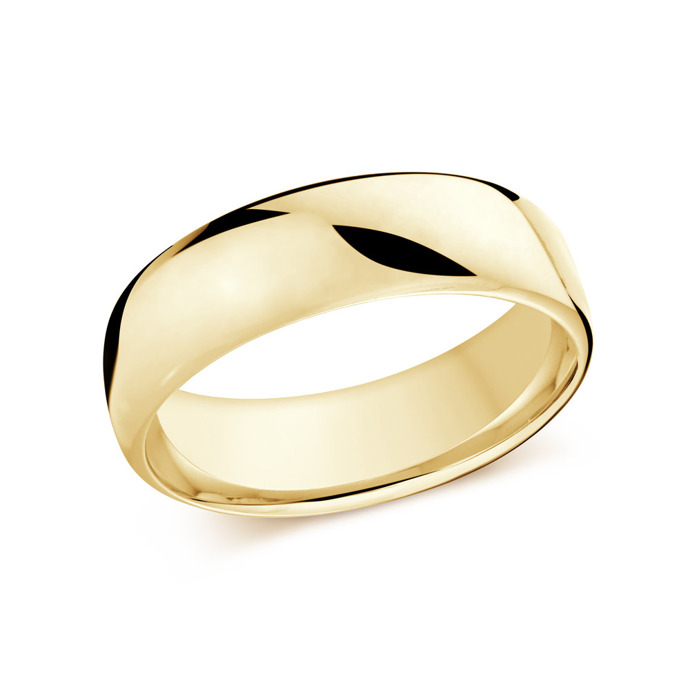 Yellow Gold Men's Ring Size 7mm (J-308-07YG)