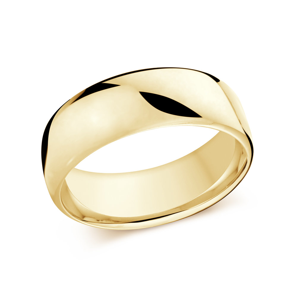 Yellow Gold Men's Ring Size 8mm (J-308-08YG)