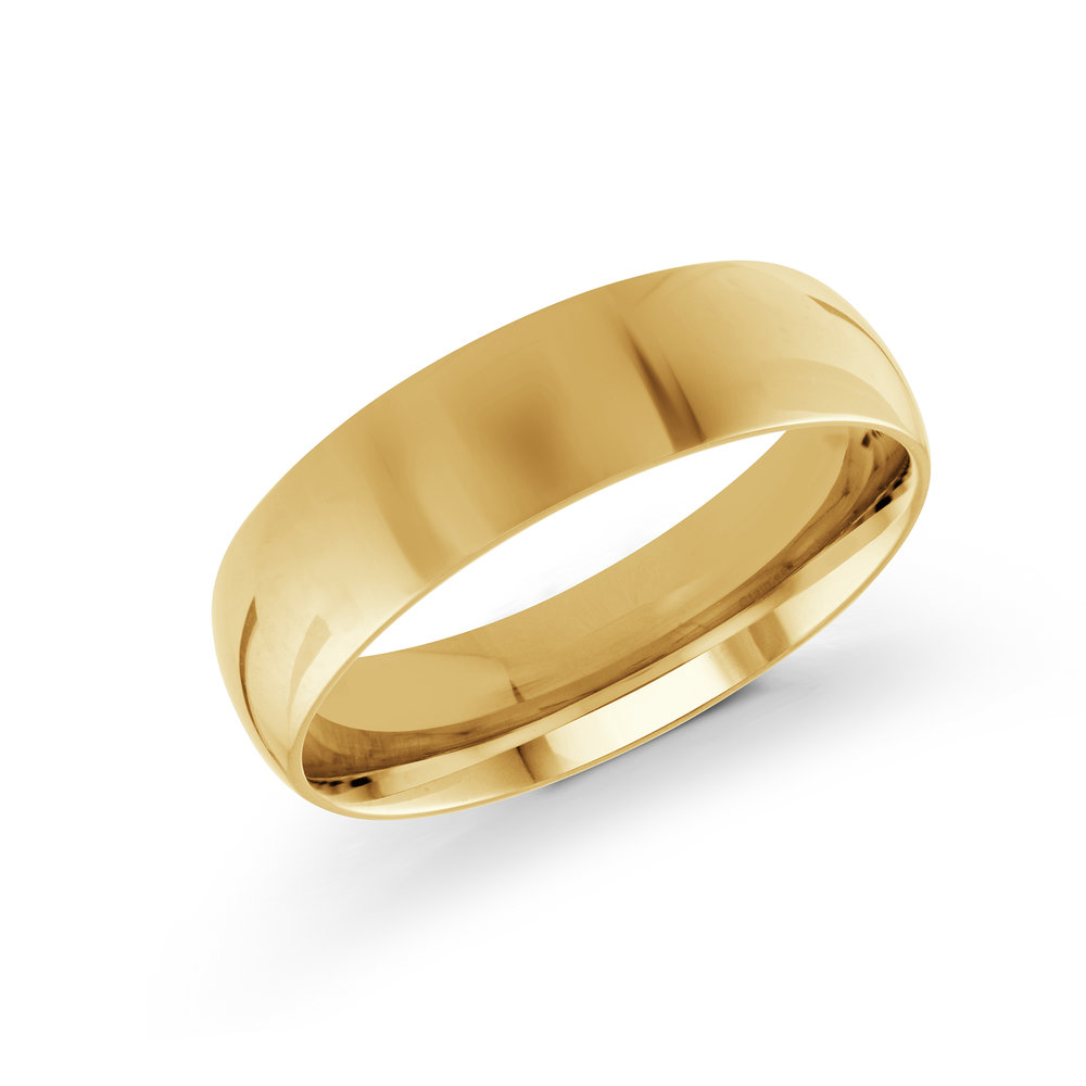 Yellow Gold Men's Ring Size 6mm (J-217-06YG)