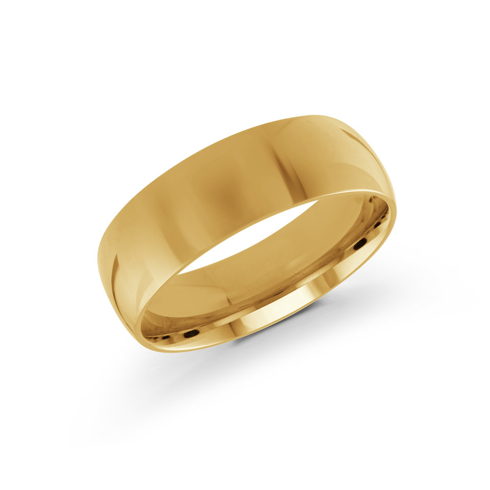 Yellow Gold Men's Ring Size 7mm (J-217-07YG)