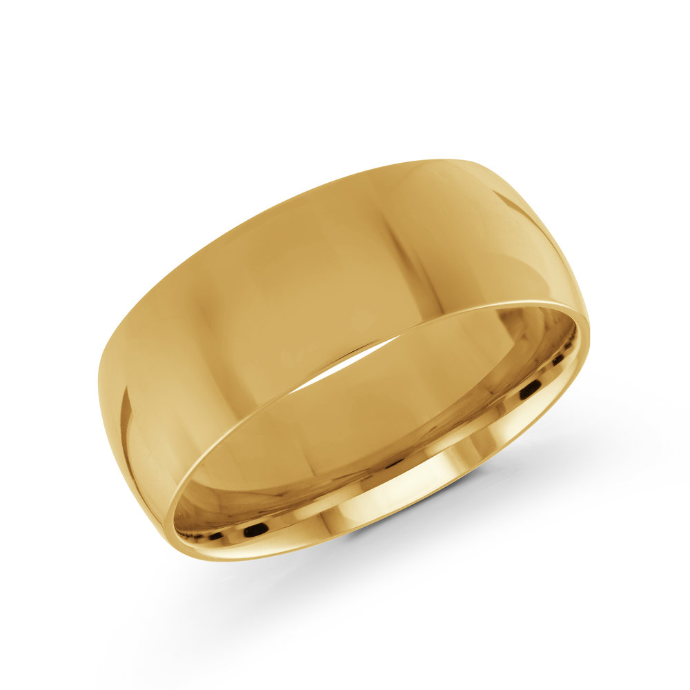 Yellow Gold Men's Ring Size 8mm (J-217-08YG)
