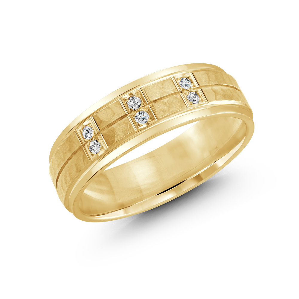 Yellow Gold Men's Ring Size 7mm (JMD-815-7Y9)
