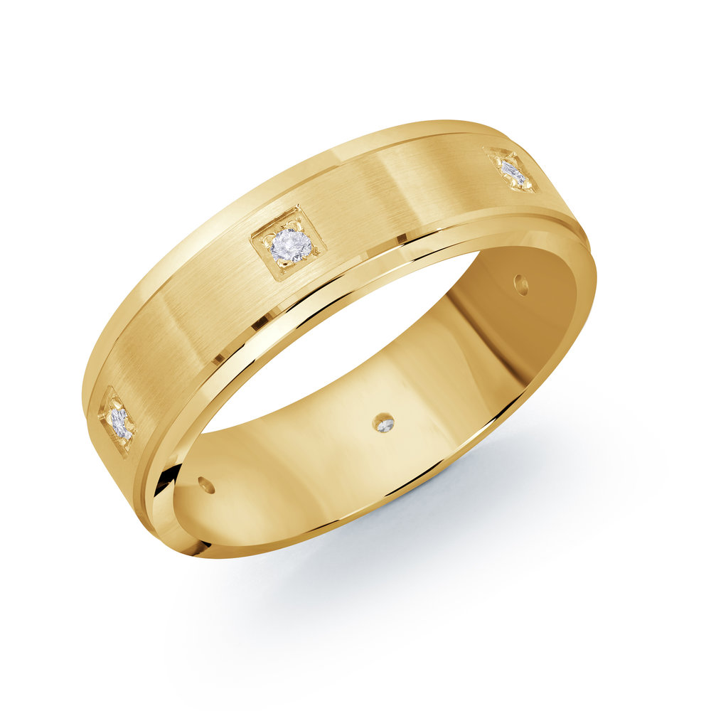 Yellow Gold Men's Ring Size 7mm (JMD-1094-7Y9)