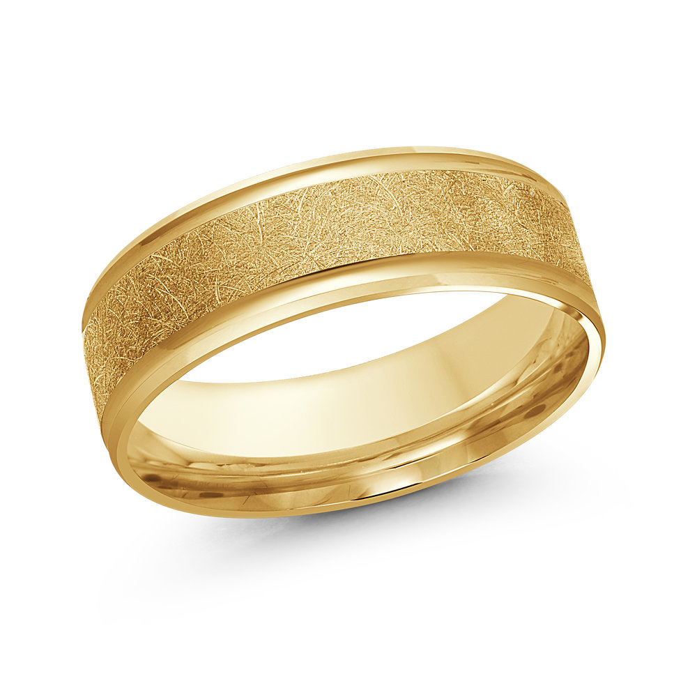 Yellow Gold Men's Ring Size 7mm (LUX-160-7Y)