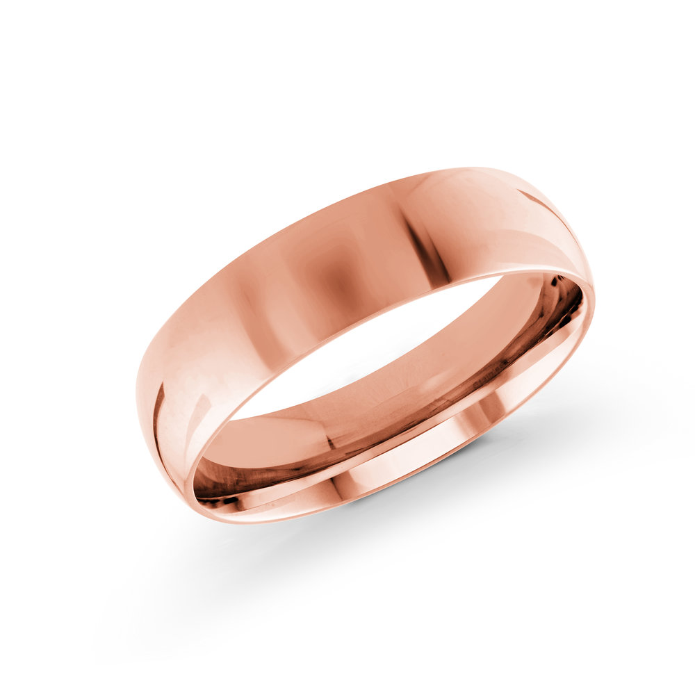 Pink Gold Men's Ring Size 6mm (J-100-06PG)