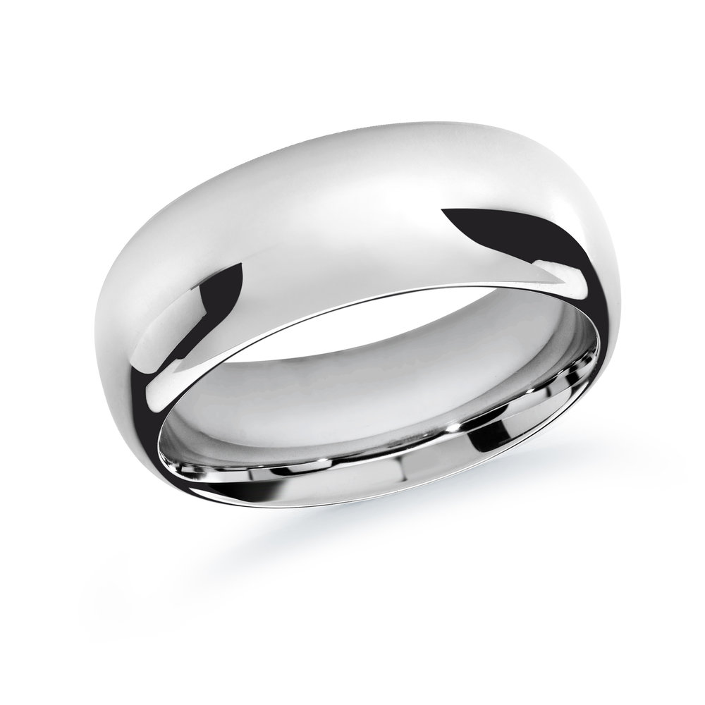 White Gold Men's Ring Size 10mm (J-207-10WG)