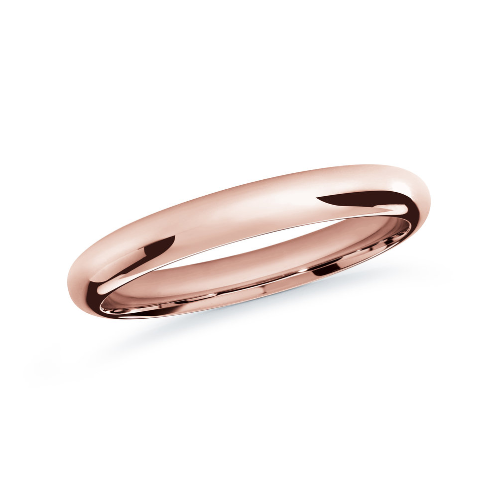 Pink Gold Men's Ring Size 2mm (J-207-02PG)