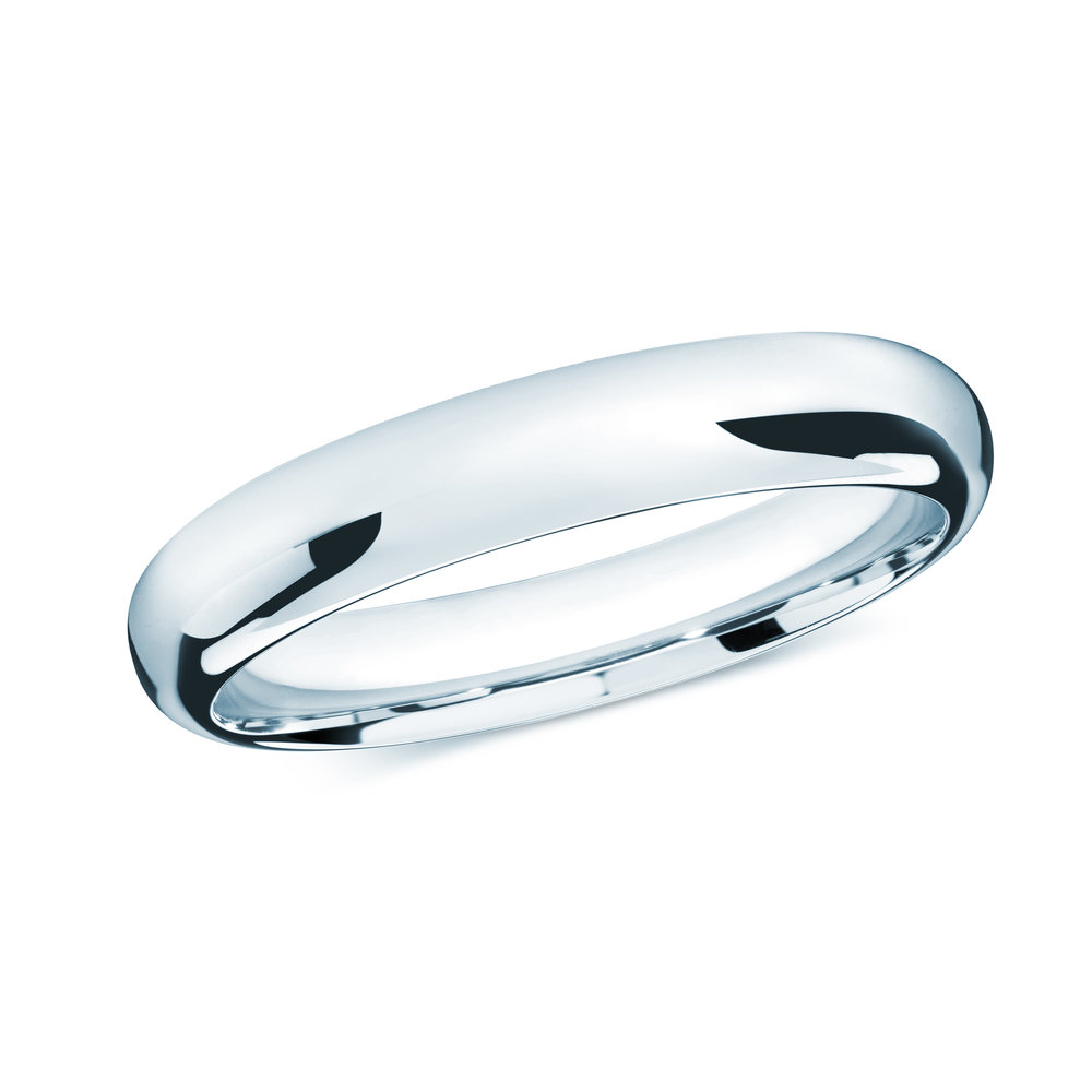 White Gold Men's Ring Size 4mm (J-207-04WG)