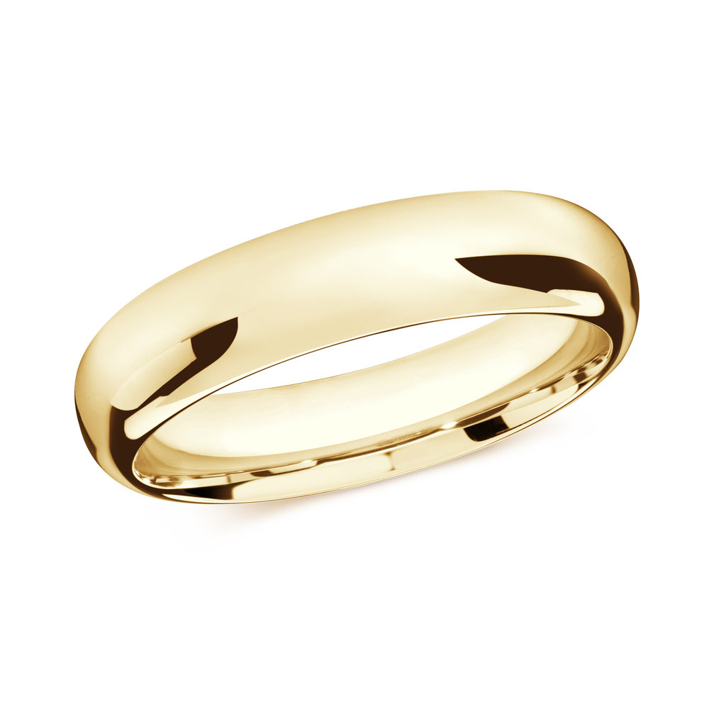 Yellow Gold Men's Ring Size 6mm (J-207-06YG)
