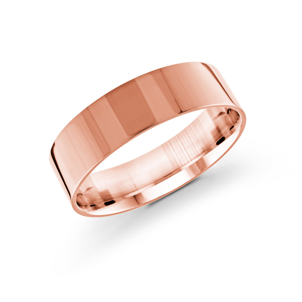 Pink Gold Men's Ring Size 6mm (J-213-06PG)
