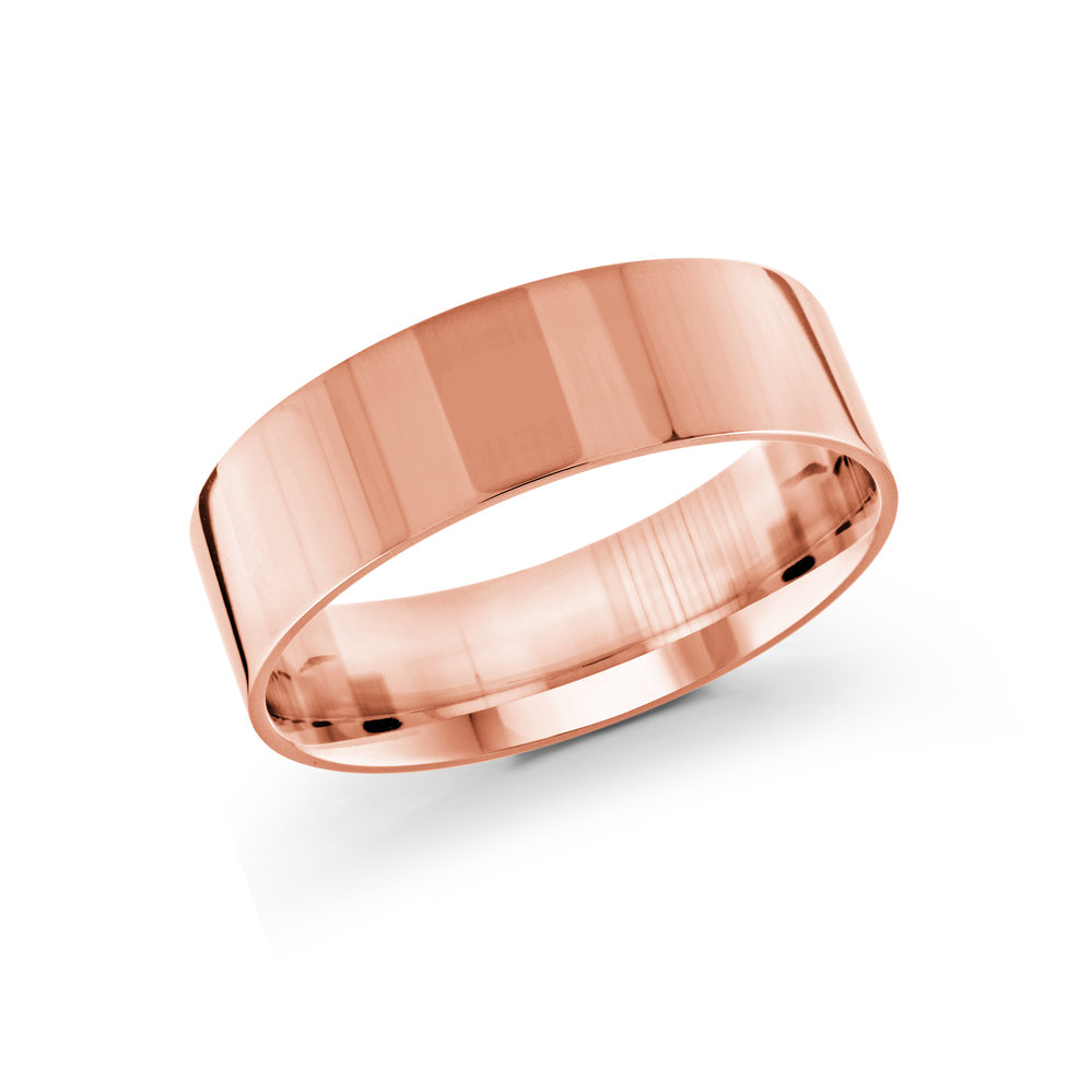 Pink Gold Men's Ring Size 7mm (J-213-07PG)
