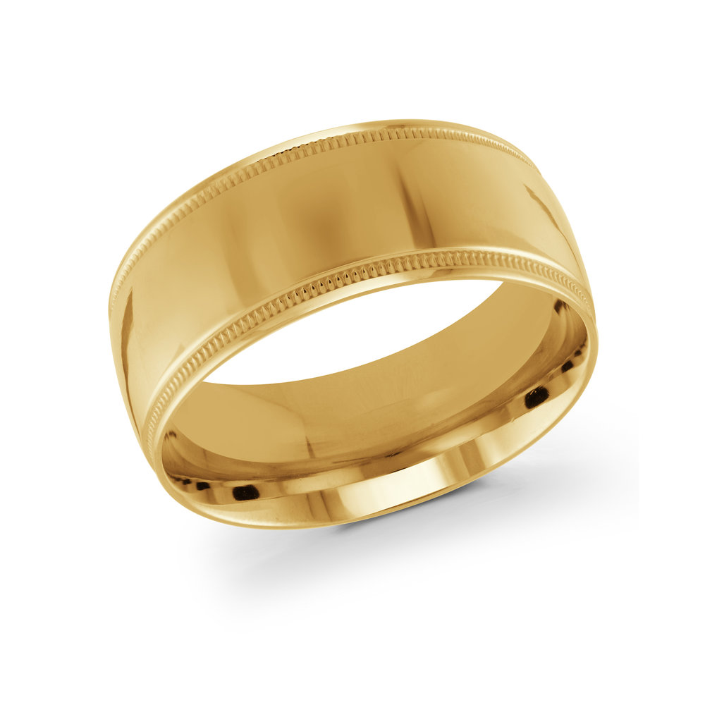 Yellow Gold Men's Ring Size 10mm (J-209-10YG)