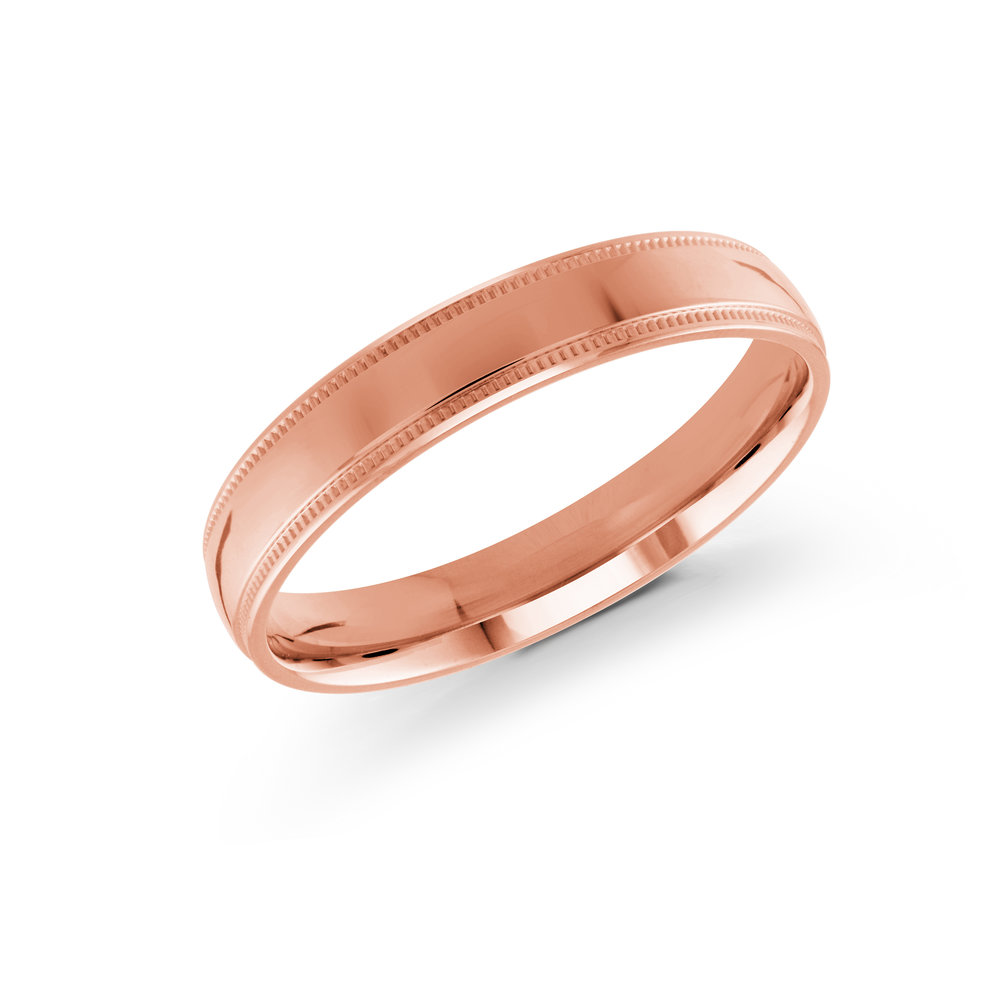 Pink Gold Men's Ring Size 4mm (J-209-04PG)