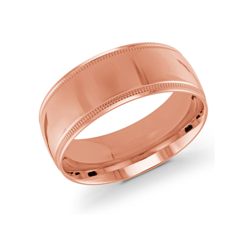 Pink Gold Men's Ring Size 9mm (J-209-09PG)
